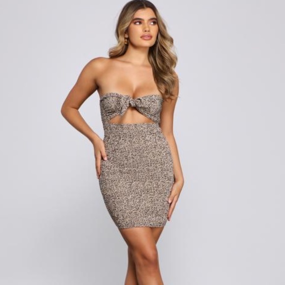 LEOPARD PRINT MINI DRESS - Picture 3 of 4